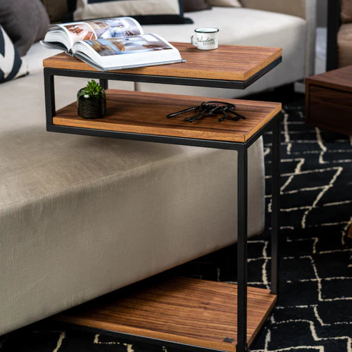 S Shaped Corner Snack Table