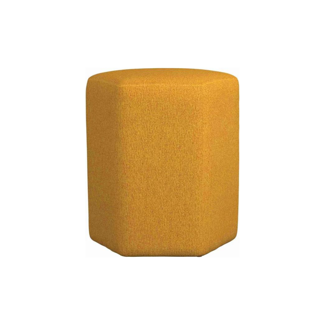 Hexagonal Upholstered Stool