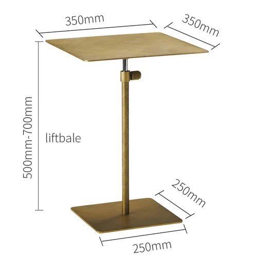 Metal Side Table Golden