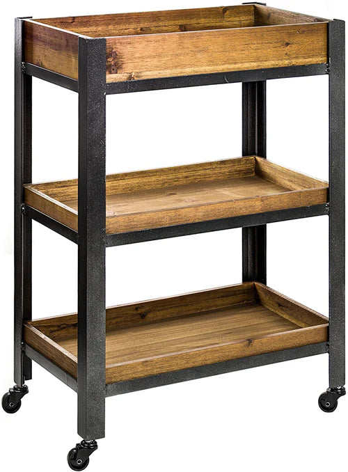 Decor Rolling Storage Cart with Shelves