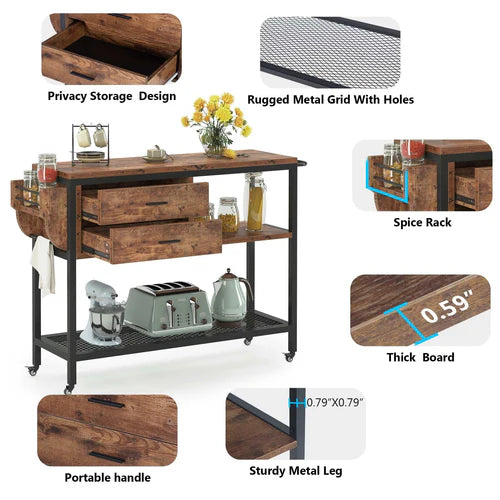 Kitchen Islands & Carts and Storage Utility Trolley Cart