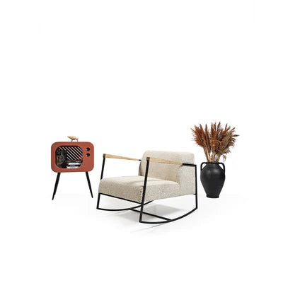 Stylish Armchair with Metal Frame