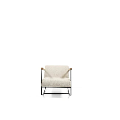 Stylish Armchair with Metal Frame