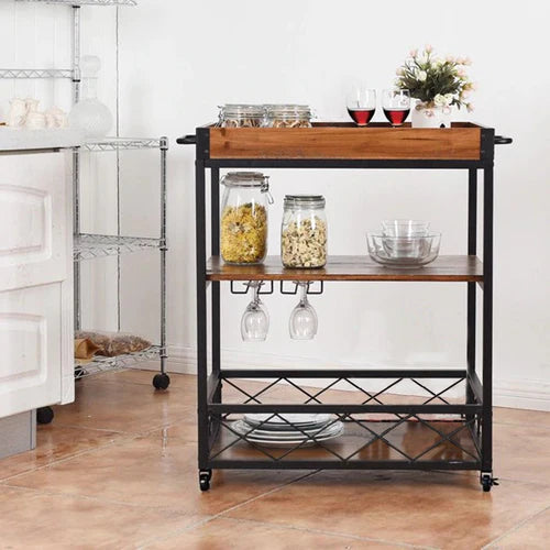 3 Tier Rolling Kitchen Trolley