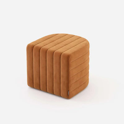 Zigzag Velvet Stool